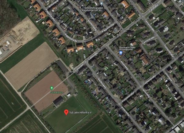 Treffpunkt Sportanlage des TuS Jahn Hilfarth e.V.